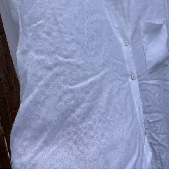 JANE &‎ DELANCEY Women’s White Long Sleeve Button Down Top Size Large - Picture 4 of 11